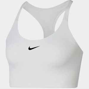 The Nike sports bra makes your workout color white